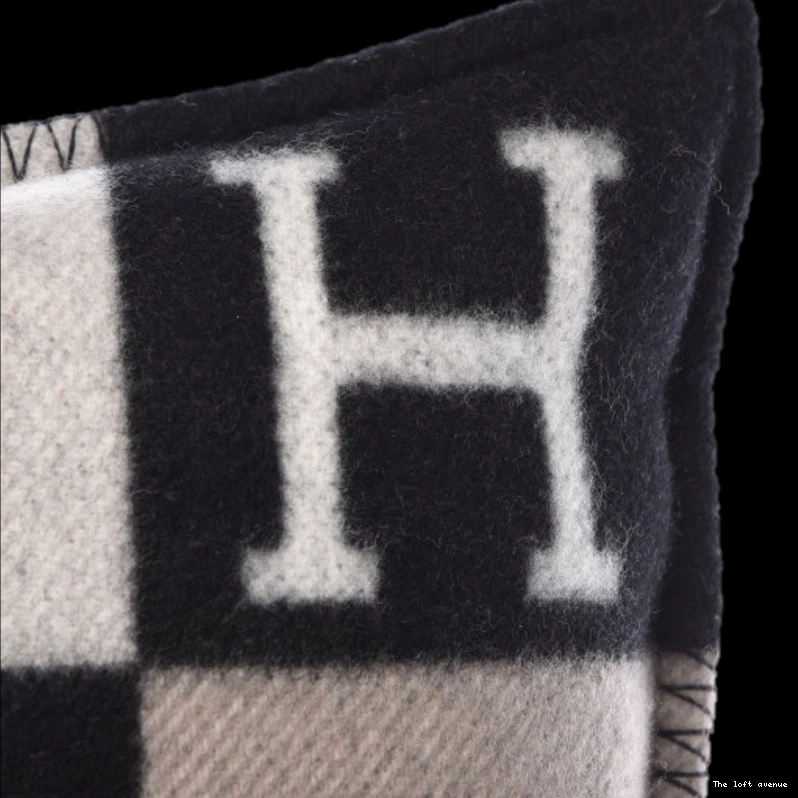 PILLOW THROW STRIPE WOOL HERMES 0714